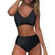 thumbnail image 2 of Bikini Mujer Traje de Baño Conjunto de Bikini Push Up Sexy Para Mujer, Traje de Baño de Dos Piezas de Cintura Alta, Tankini Con Estampado Fruncido Retro Para Playa y Piscina 1662, 2 of 6