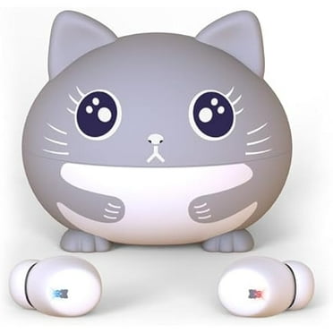 Kids Earbuds, Cat Wireless Headphones for Kids with Chaging Case, 85dB Safe Volume, IPX6 Waterproof, Passive Noise Cancelling, Touch Control, 30H Playtime, Wireless Earbuds for Girls Boys Teen