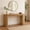 Natural, variant on YWEN Console Table with Drawer, Modern Simple Wood Fluted Entryway Table, Narrow Tall Sofa Table Behind Couch, Oval Thin Entry Table for Living Room, Hallway, Entrance, Foyer