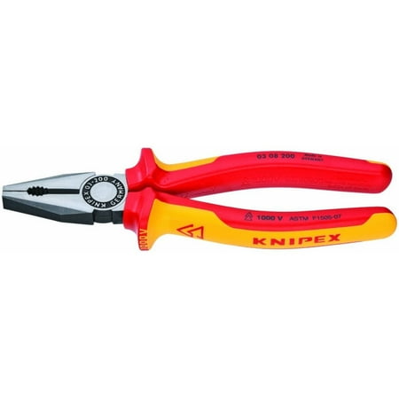 UPC: 0843221018634 | Knipex Linemans Plier 8  L Ergonomic 03 08 200 SBA