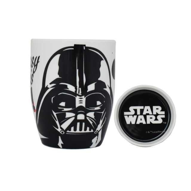 Taza para Café con Tapa Disney Star Wars Darth Vader de Cerámica de 385 Mililitros Ambient 21 Taza de cerámica Star Wars