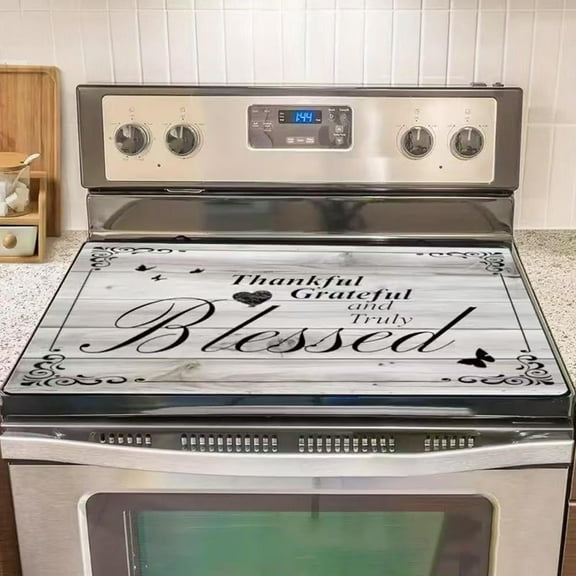 SharkTRUE Stove Top Cover for Electric Stove 28 "x 20 ", Heat Resistant Glass Top Stove Cover Protector, Glass Cooktop Covers, Kitchen Flat Stove Top Covers for Electric Stove H8U9