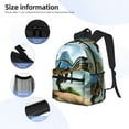 thumbnail image 4 of Daiia Lake Forest Dinosaur A School Backpack for Men Women, Unisex Large Waterproof Bookbag Schoolbag Casual Daypack for High School/College/Teens/Travel/Work Black, 4 of 8
