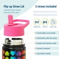 thumbnail image 5 of Wildkin Kids 14 oz Steel Bottle (Rainbow Hearts), 5 of 6