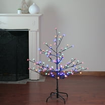 Northlight Pre-Lit Cherry Blossom Flower Artificial Tree - 4' - Multicolor LED Lights