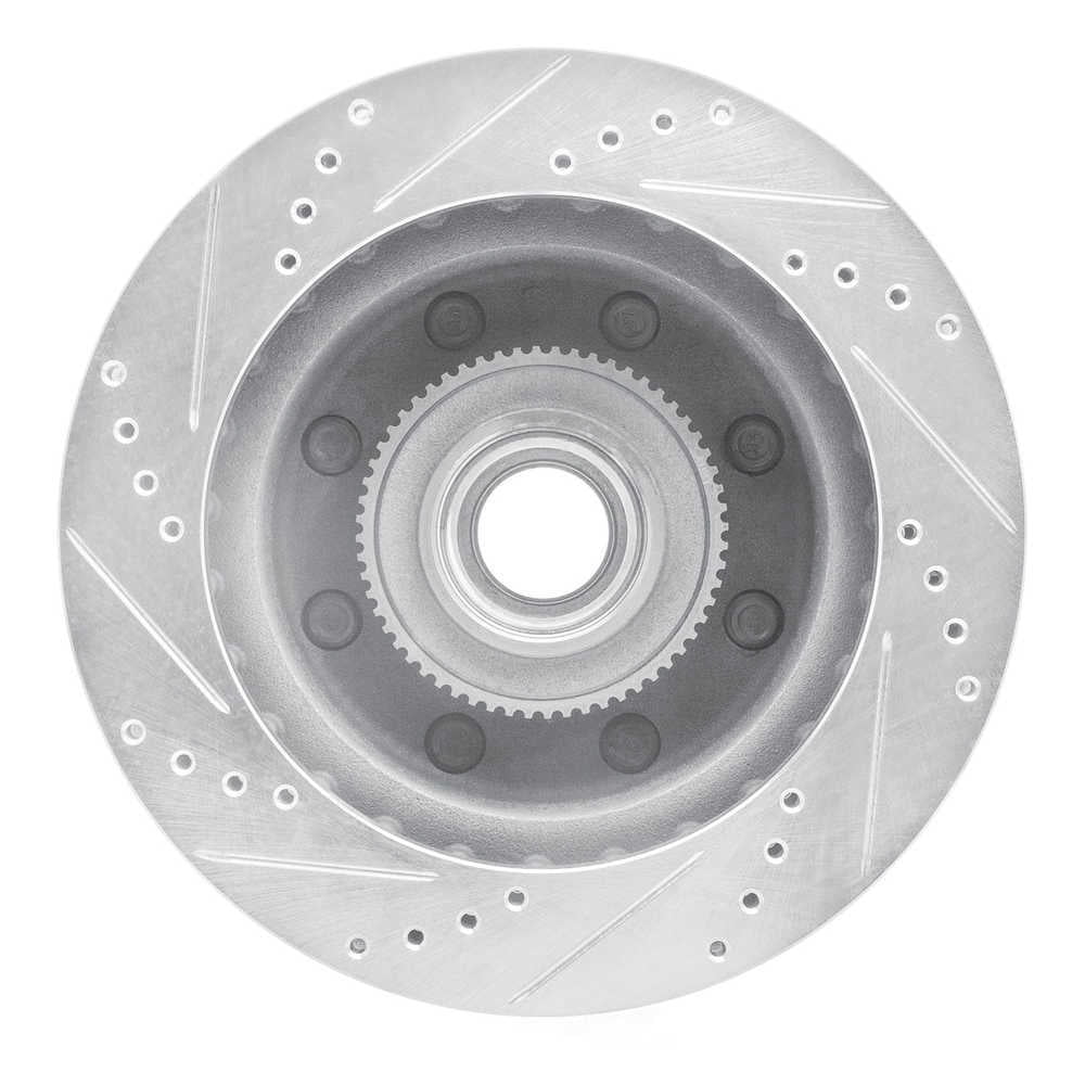 Dynamic Friction Company 631-54163R DFC Brake Rotor - Drilled And Slotted - Silver