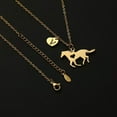 thumbnail image 5 of Turandoss Gold Horse Necklace Jewelry for Women And Girls Dainty Stainless Steel D Letter Necklace Horse Lover Gifts, 5 of 8