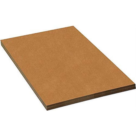 Premium Corrugated Cardboard 30" X 24" - 50 Per Bundle - Flat Packaging Pads - Kraft Double Face - Quantity 50 Pack - For Packing, Mailing, Inserts Or Krafts (30X24)