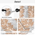 thumbnail image 5 of Orange Gray Botanical Kitchen Curtains, Pastoral Spring Summer Leaf Aesthetics Light Filtering Window Curtain Panels, 2Pcs Rod Pocket Window Treatments Set for Cabin Bathroom Bedroom 52x45 Inches, 5 of 9