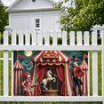 thumbnail image 4 of Thème Coloré Bannière de Cirque Design Clown Éléments Décoratifs Rideaux Rouges Décoration de Fête Carnaval pour Enfants Décoration Intérieure Célébration d'Anniversaire, 4 of 5