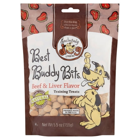 Exclusively Dog Cookies Best Buddy Bits Beef & Liver Flavor Training Treats, 5.5 (Best Treats To Use For Dog Training)
