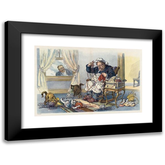 Udo Keppler 14x11 Black Modern Framed Museum Art Print Titled - Goodness Gracious! I Must Have Been Dozing! (1910)