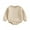 Beige, variant on Baby Girls Boys Autumn Romper Infant Long Sleeve Crewneck Solid Color Casual Romper