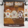 thumbnail image 1 of La vida es mejor con perros - Juego de cama personalizado para perros, 1 of 5