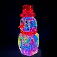 thumbnail image 3 of Kripyery LED Prismatic Iridescent Snowman Ornaments USB Powered 3D Light Up Snowman Colorful Christmas Night Light for Home Party, 3 of 7