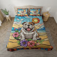 thumbnail image 3 of Lotusprinthandmade Bulldog Dog Pattern Bedding Set, Multicolor, 78x88, 3 of 3