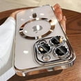 thumbnail image 2 of Plating For Magsafe Magnetic Phone Case For iPhone 16 15 14 13 12 11 Pro Max Plus Wireless Charging With Lens Protector Cover Sierra Blue For iphone 13, 2 of 6