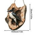 thumbnail image 2 of Wooden Wall Hanging Decor, Rustic Bird Ornament For Porch Balcony Home Wall, Nature-Inspired Handcrafted Wood Decoration, Versatile Living Room Bedroom Decor, Easy To Hang, 2 of 8