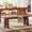 Rustic Brown, variant on Finmind Solid Wood Dining Bench with A-Shaped Legs, 55.12-inch Farmhouse Kitchen Bench for Kitchen, Dining Room, Living Room, Brown