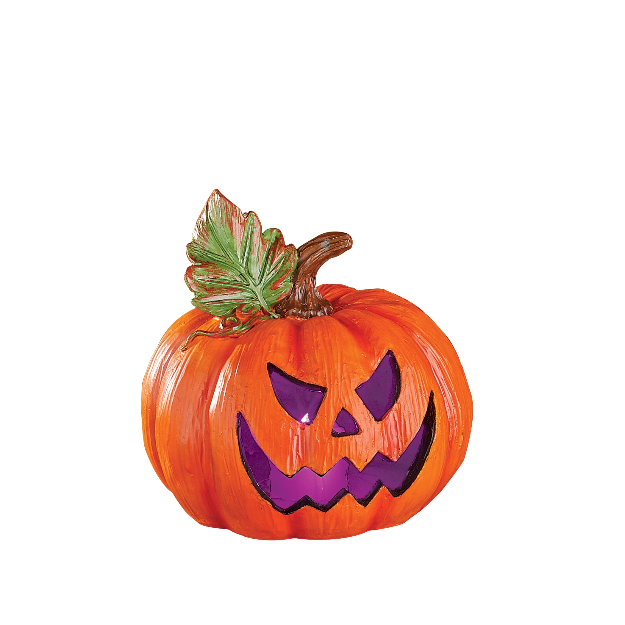 Collections Etc Lighted Resin Pumpkins SMALL