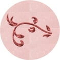 thumbnail image 1 of Ahgly Company Tapis Rond Lavable en Machine Intérieur Transitionnel Rouge Pastel Rose, 4 Pieds Rond, 1 of 7