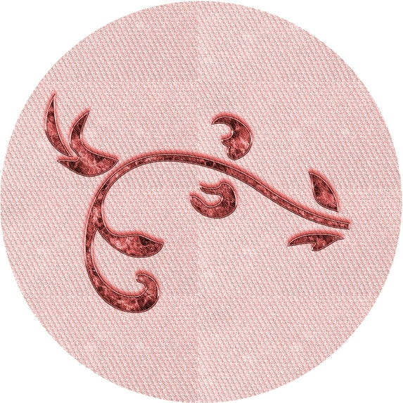 Ahgly Company Machine Washable Indoor Square Transitional Pastel Red Pink Area Rugs, 3' Square