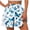Blue, variant on LEBONYARD Shorts for Women Clearance $5,Women's Shorts with a Modern Twist,Women's Summer Solid Color High Waisted Shorts with Floral Pleated Hem Casual Shorts White M