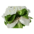 thumbnail image 4 of Beautiful Wedding Bouquet Bridal Bridesmaid Flower wedding bouquet artificial flower bouquet white bridal bouquets-Green Ribbon, 4 of 4