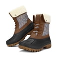 thumbnail image 2 of Bocca Women's Insulated Snow Boots Brown Mid-calf Winter Boots Lace-up 6M, 2 of 6