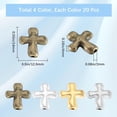 thumbnail image 2 of 80 cuentas espaciadoras pequeñas de oro, surtidas, de aleación de metal, de estilo tibetano, para crucifijo y rosario., 2 of 9