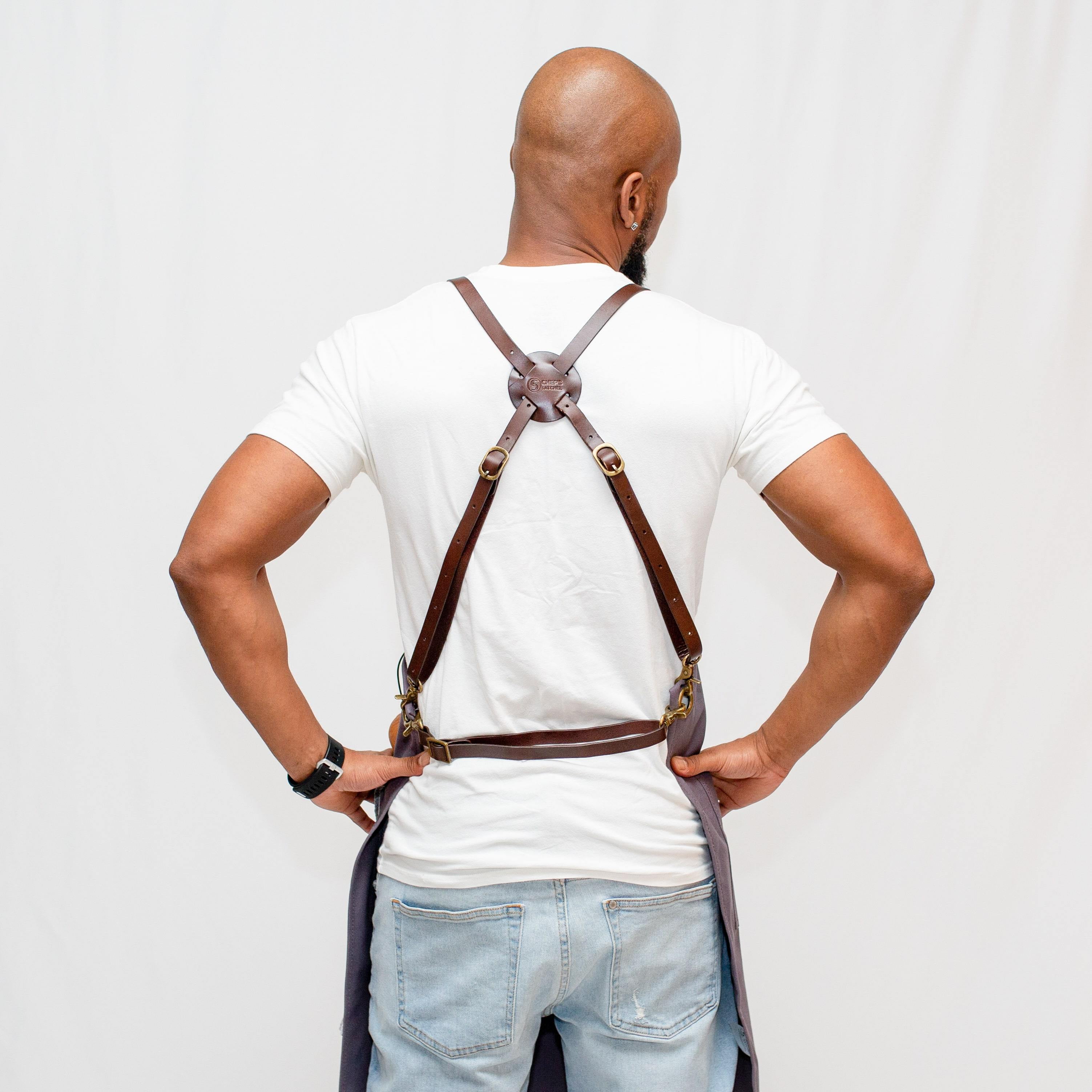 Custom Leather Strap Aprons