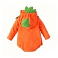 thumbnail image 6 of Baby Toddler Kids Pumpkin Long Sleeve Zipper Hooded Pumpkin Bodysuit Unisex Halloween Outfit Dress up Party Clothes Size 6-24 Months, 6 of 9