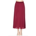 thumbnail image 3 of Plus Solid Lined Pleated Long Waist Skirt, 3 of 3
