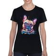thumbnail image 1 of Pastell Colorful French Bulldog T-Shirt Women -Weekday Best Designs, Female XX-Large, 1 of 4