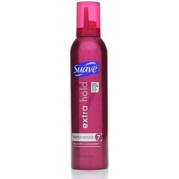 Suave Extra Hold Mousse for Curly Hair Moisturizing & Nourishing Hair Styling Mousse, 9 oz