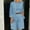 Blue, variant on Two Piece Outfits for Women, Womens Cotton Linen Suit Shirt and Shorts Suit Patchwork Loose Shirt Coat Elastic Shorts Leisure Suit Black S