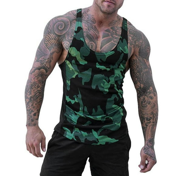 Débardeurs Sans Manches Ajustés pour Hommes à Col Ras du Cou, Graphiques, Décontractés pour l'Entraînement, T-Shirt de Musculation, Légers, Athlétiques, pour le Gym
