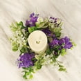 thumbnail image 6 of A Candlestick with Flower Garland Clearance! Floral Candle Rings Plastic Artificial Flower Candle Rings Spring Candle Rings Centerpieces for Wedding Home Table Decoration, 6 of 6