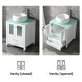 thumbnail image 5 of Wonline 24" White Bathroom Vanity with Sink and Mirror Faucet Drain Combo, 5 of 7