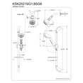 thumbnail image 2 of Kingston Brass Made to Match 5 Setting Hand Shower with Hose, 2 of 2