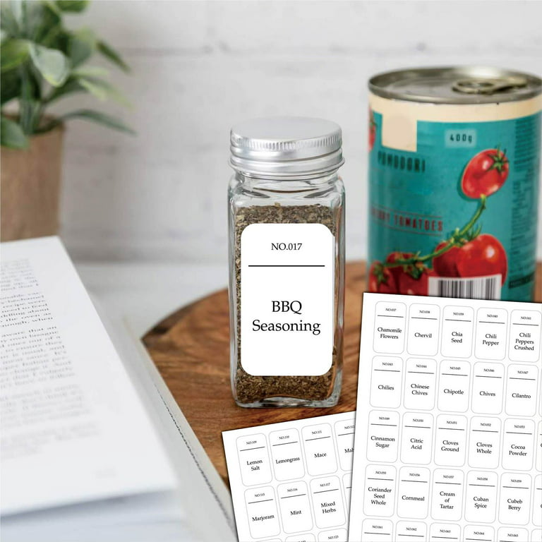 Savvy & Sorted Minimalist Spice Labels for Spice Jars | 146 Spice Jar Labels Stickers for Containers | Spice Labels Stickers Preprinted | Spice or