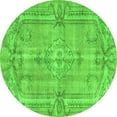 thumbnail image 1 of Ahgly Company Indoor Round Abstract Green Contemporary Area Rugs, 5' Round, 1 of 1