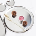 thumbnail image 2 of Bandeja de servir, organizador de baño, redondo, de acero inoxidable, 28 cm (11 pulgadas), decorativo Plata, 2 of 9