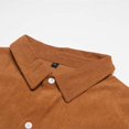 thumbnail image 4 of Solid Color Long Sleeve Corduroy Shirt for Men  Casual Slim Fit Tops, 4 of 9