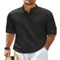 thumbnail image 1 of Hawaiian Seersucker Cardigan Men‘s Button Down Long Sleeve Plus Size Shirt, 1 of 5