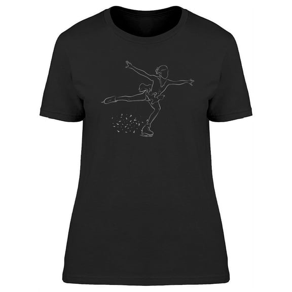 Figure Skating Design T-Shirt Women -Image by Shutterstock, Female Medium