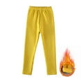 thumbnail image 5 of TAmten Girl Pants Size 6 Winter Leggings for Girls Thick Warm Leggings Girls Fleece Lined Winter Fleece Lined Toddler Warm Stretchy Cozy(Yellow,9-10 Years), 5 of 7