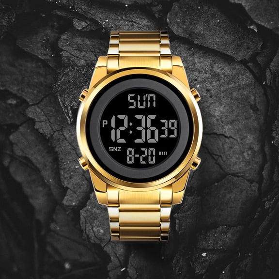 Meggemo Men's Outdoor Sports Digital Watch Water Resistant Shockproof Chronograph Stopwatch Alarm Date Backlight for Running Hiking Camping