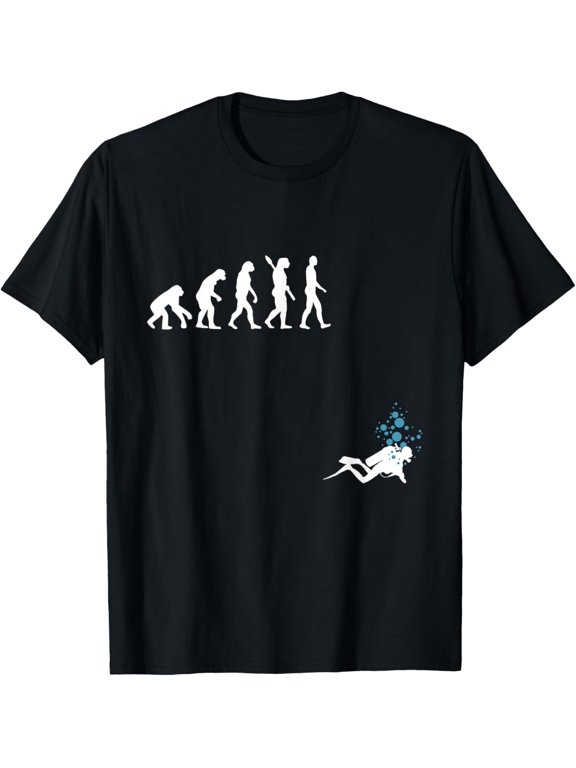Evolution of Man Funny Scuba Diving T-Shirt