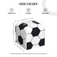 thumbnail image 4 of Balery Soccer Ball Porta Pañuelos de Cuero con Estampado – Funda Moderna Cuadrada para Caja de Pañuelos, Dispensador 5x5x5'', 4 of 7